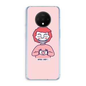 Hartje: OnePlus 7T Transparant Hoesje