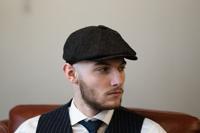 Heather Archie Wollen Twill Cap Zwart | Peaky Blinders