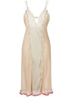 FENDI robe mi-longue en chiffon - Tons neutres - thumbnail