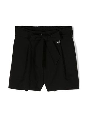 Monnalisa short plissé à taille ceinturée - Noir