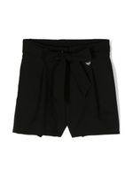 Monnalisa short plissé à taille ceinturée - Noir