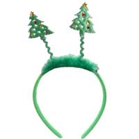 Kerst diadeem - wiebel kerstbomen - groen - kerstaccessoires - haarband