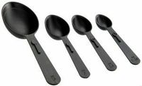 Fackelmann food&more maatlepels zwart set van 4