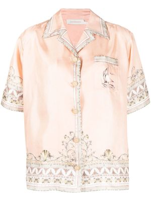 ZIMMERMANN chemise High Tide en soie - Rose