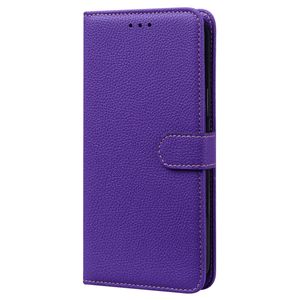 Samsung Galaxy A21S hoesje - Bookcase - Koord - Pasjeshouder - Portemonnee - Camerabescherming - Kunstleer - Paars