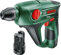 Bosch Home and Garden Uneo Snelspanboorhouder, SDS-Quick, SDS-HEX 30 mm-Accu-boorhamer 12 V 2.5 Ah Li-ion Incl. 2 accus, Incl. accessoires, Incl. koffer