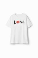 T-shirt met Love en pompoen - WHITE - XXL