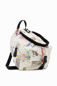 Veelzijdige middelgrote canvas rugzak - WHITE - U