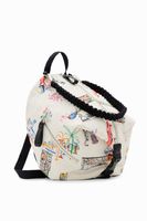 Veelzijdige middelgrote canvas rugzak - WHITE - U
