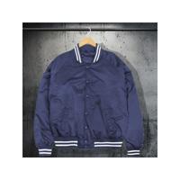 Men's Red Varsity Bomber Jacket - Waterproof Winter Baseball Coat Navy Blue / M