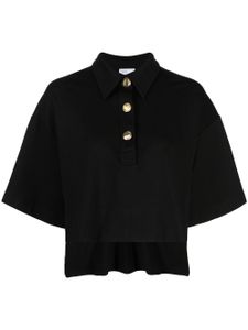 Rosetta Getty polo crop à manches courtes - Noir