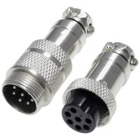 Pollin 453565 Ronde connector Stekker, Bus Totaal aantal polen: 7 1 set(s)