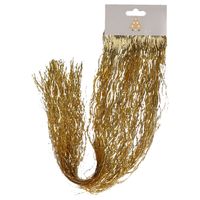 Engelenhaar/lametta slierten - golf - goud - 50 cm - folie - kerstboomversiering