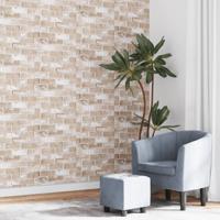 VidaXL Vliesbehang 3d baksteenpatroon 10x0,53 m bruin