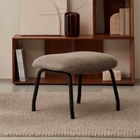 Kave Home Hocker 'Belina' Chenille, kleur Lichtbruin Kave Home Hocker 'Belina' Chenille, kleur Lichtbruin