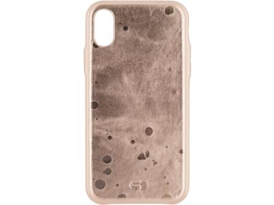 Senza Senza Glam Leather Cover Apple iPhone X/Xs Metallic Rosé