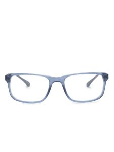 Emporio Armani lunettes de vue à monture rectangulaire polie - Bleu