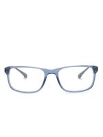 Emporio Armani lunettes de vue à monture rectangulaire polie - Bleu - thumbnail