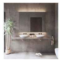 Gliss Design Topdek marmer grey 100 cm inclusief ophangbeugels - thumbnail