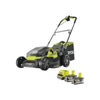 RYOBI Hybride Grasmaaier - Ø 37 cm - 2 LithiumPlus 36V 5.0 Ah accu's - Zwart en Groen