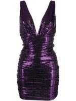 Alexandre Vauthier robe courte à sequins - Violet - thumbnail