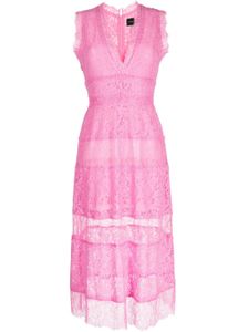 Cynthia Rowley robe mi-longue boutonnée en dentelle - Rose