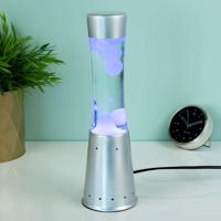 Led lavalamp - Zilver