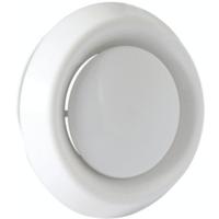 Nedco Afzuigventiel kunststof afzuigventiel Ø100mm afvoerventiel met aansluitbus wit 645.076.00