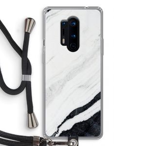 Elegante marmer: OnePlus 8 Pro Transparant Hoesje met koord