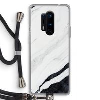 Elegante marmer: OnePlus 8 Pro Transparant Hoesje met koord