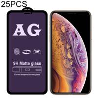 25 stuks AG matte anti blauw licht volledige dekking gehard glas voor iPhone XS/X