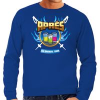 Apres ski sweater voor heren - apres ski drinking team - blauw - winter trui - thumbnail