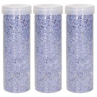3x busjes grof decoratie zand/kiezels lila 500 gram