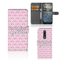 Nokia 2.4 Portemonnee Hoesje Flowers Pink DTMP