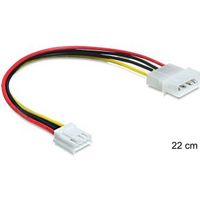 Delock 83184 Kabel Voeding 4-pins male > 4-pins floppy female 24cm