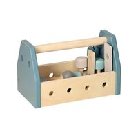 Houten Gereedsschapskist - Blauw - thumbnail