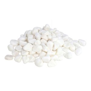 3x zakjes met grotere witte kiezelsteentjes 550 gram