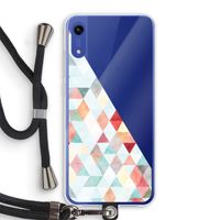 Gekleurde driehoekjes pastel: Honor Play 8A Transparant Hoesje met koord Gekleurde driehoekjes pastel: Honor Play 8A Transparant Hoesje met koord