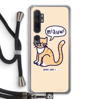 Miauw: Xiaomi Mi Note 10 Transparant Hoesje met koord