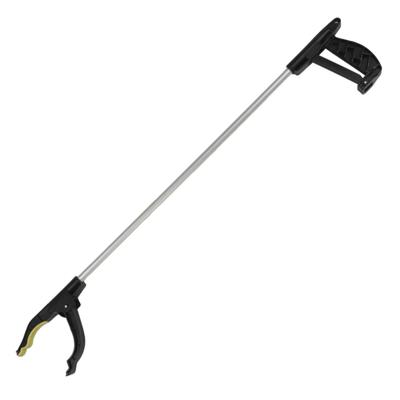 Afvalgrijper met klemgreep - 77 cm - grijphulp - afvalprikker - zwart/zilver - opruimen - schoonmake