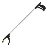 Afvalgrijper met klemgreep - 77 cm - grijphulp - afvalprikker - zwart/zilver - opruimen - schoonmake