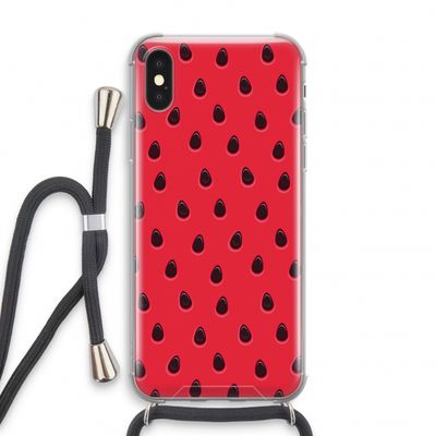 Watermelon: iPhone X Transparant Hoesje met koord