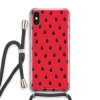 Watermelon: iPhone X Transparant Hoesje met koord
