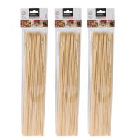 BBQ Sate/spiesjes prikkers - 150x - bamboe hout - 40 cm - spiezen - satestokjes