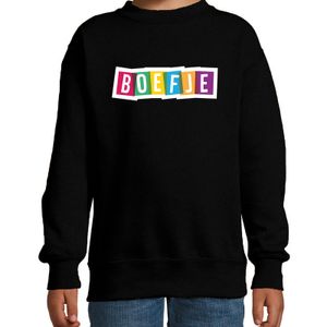 Boefje fun tekst sweater zwart kids