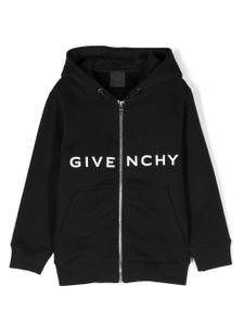 Givenchy Kids hoodie zippé à logo 4G imprimé - Noir