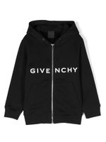 Givenchy Kids hoodie zippé à logo 4G imprimé - Noir