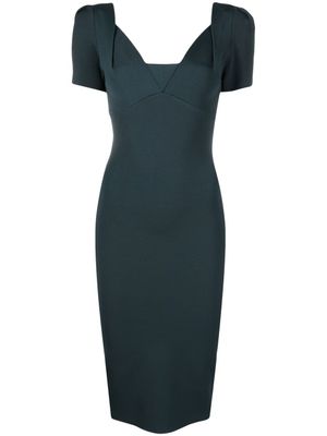 Roland Mouret robe mi-longue à col v - Vert