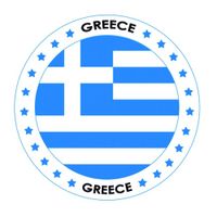 Griekenland vlag print bierviltjes - thumbnail