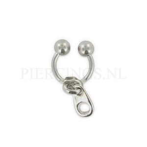Circulair barbell 1.2 mm met rits